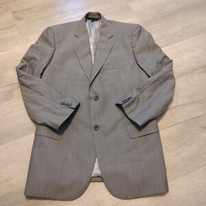 Baroni Couture Blazer Men's 44R Brown Super 150s Single Breast Wool Jacket Coat